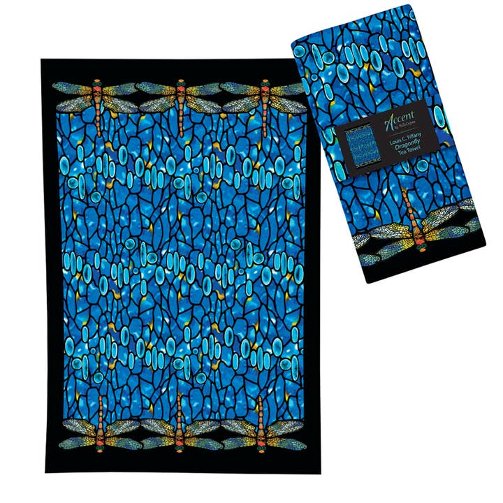 RainCaper - Wholesale Tea Towel - Tiffany "Dragonfly" Kitchen Tea Towel