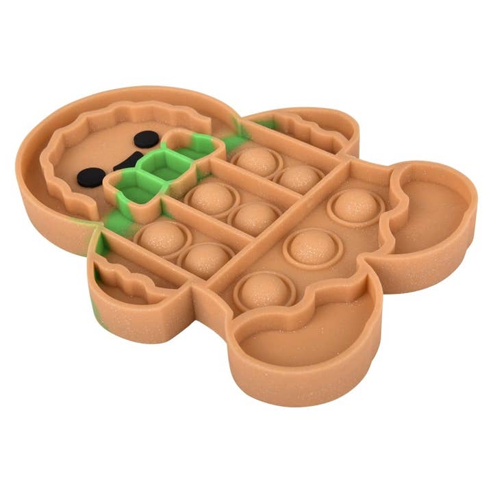 La Luna Bella - Toys - Wholesale Classic toy – Kids - GINGERBREAD MAN GLITTER BUBBLE POPPES 6" LLB Christmas2