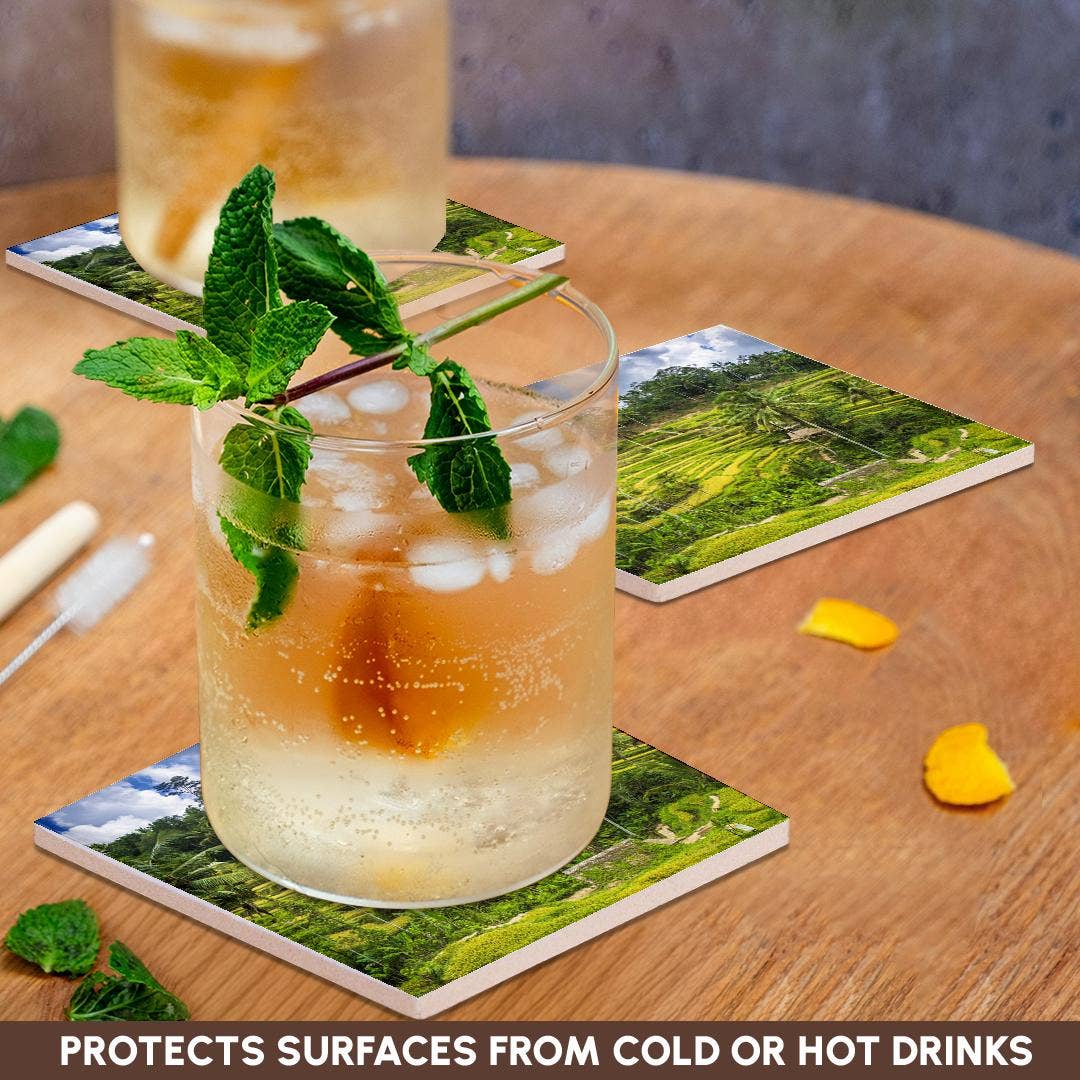3dRose - Wholesale Coasters - 3dRose, Rice fields at Tegallalang Rice Terrace, Bali, Indonesia, Coaster2