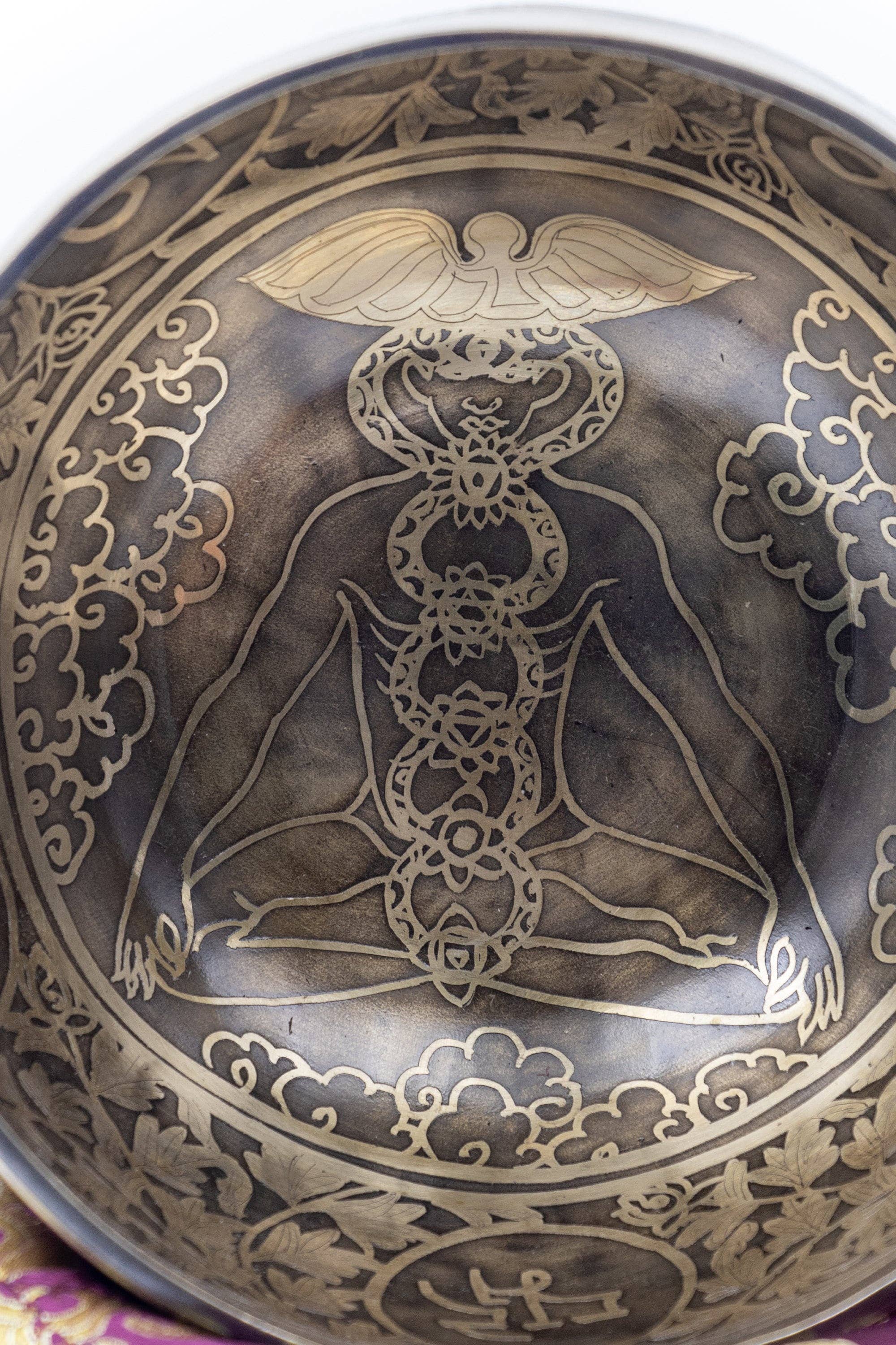 Fwosi – Engroshandel Meditationsudstyr – Mindfulness Chakra Syngeskål Yoga Udskæring Helbredende Bøn Syngeskål | Mandala Fred Selvpleje Sæt5