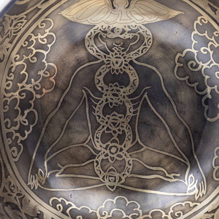 Fwosi – Engroshandel Meditationsudstyr – Mindfulness Chakra Syngeskål Yoga Udskæring Helbredende Bøn Syngeskål | Mandala Fred Selvpleje Sæt5