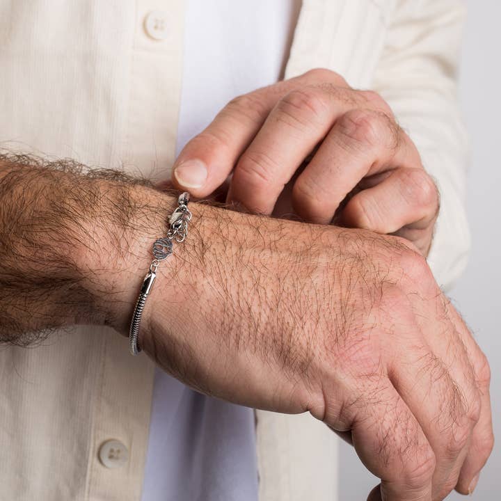 Blackskies - Wholesale Link & Chain Bracelet - Serpent Snake Chain Link Bracelet Silver 3 mm4