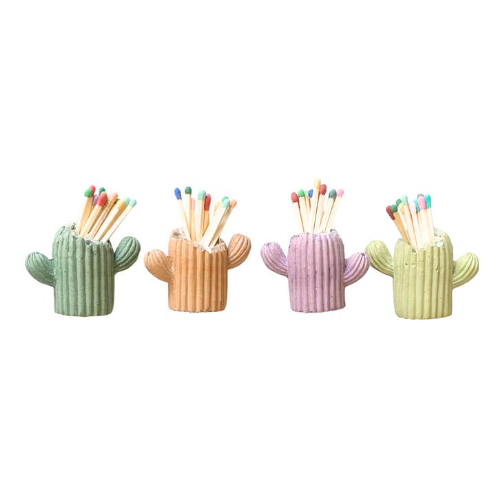 Cactus Match Holder for wholesale by Awkward Auntie