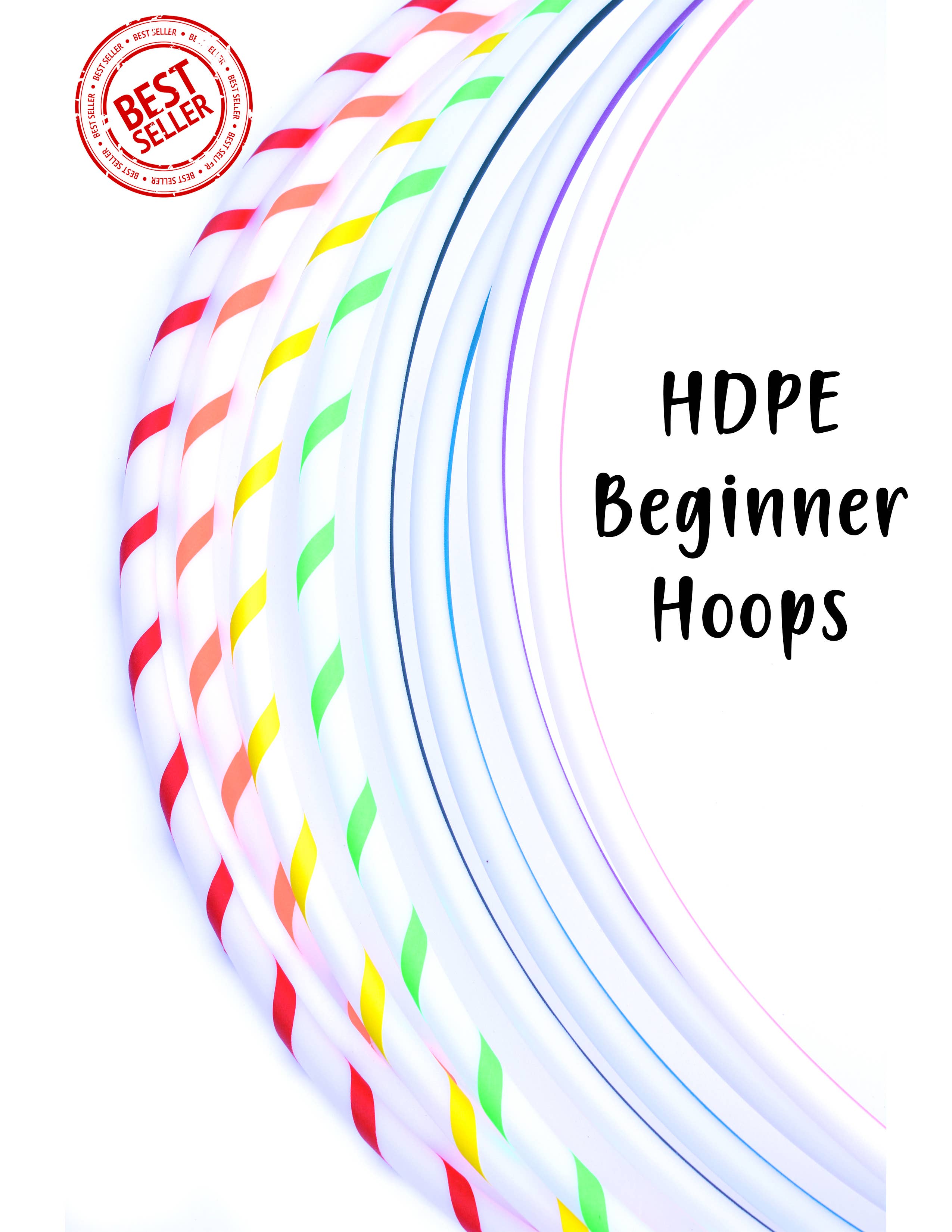 FestivalTreasures - Wholesale Sporting Accessories - HDPE Beginner Hula Hoops - Lighter Weight Dance Hula Hoops