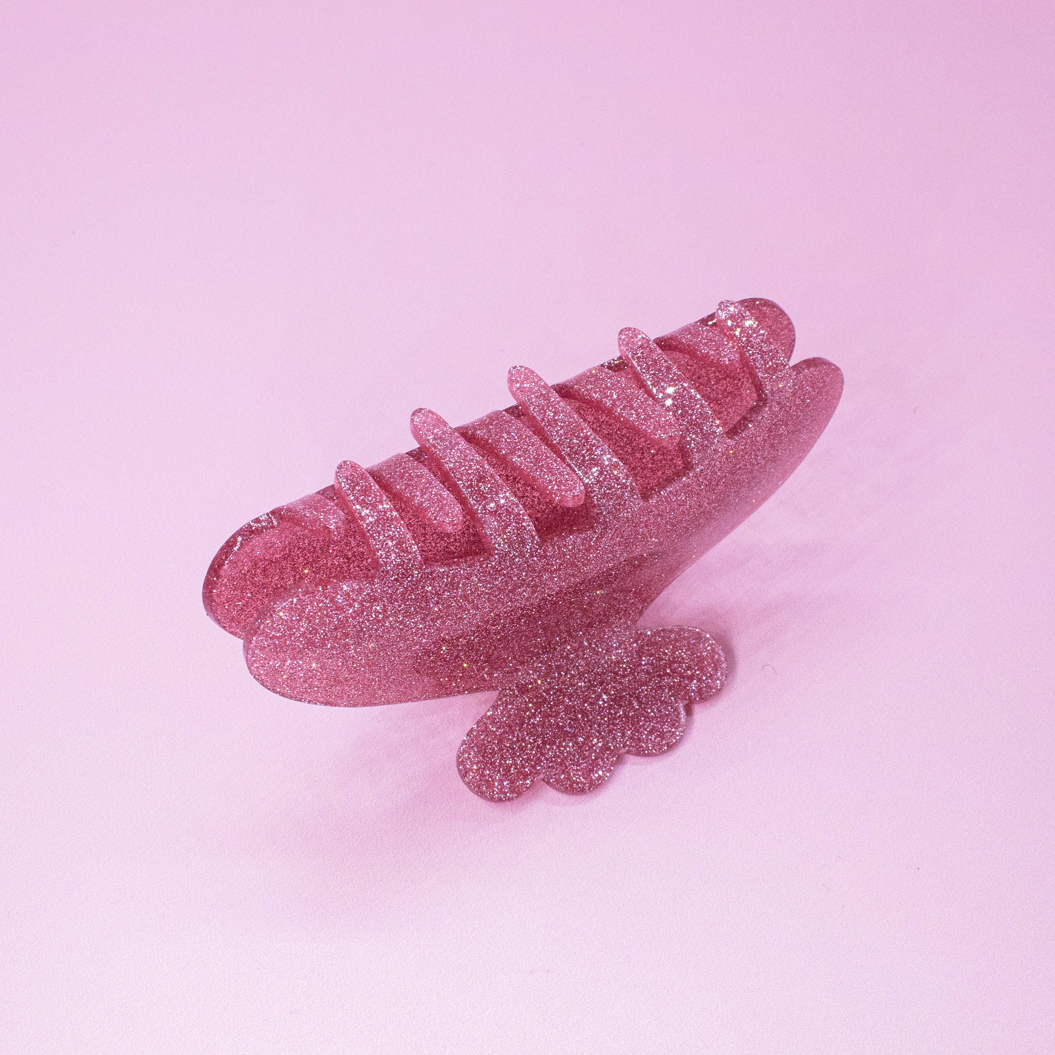 Frog Sac - Wholesale Hair Clip - Women's - Medium Round Glitter Hair Claw Clip12