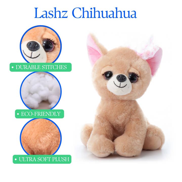 The Petting Zoo - Wholesale Stuffed/Plush Toy - Kids & Baby - 10" (24cm) Lash'z Chihuahua Dog