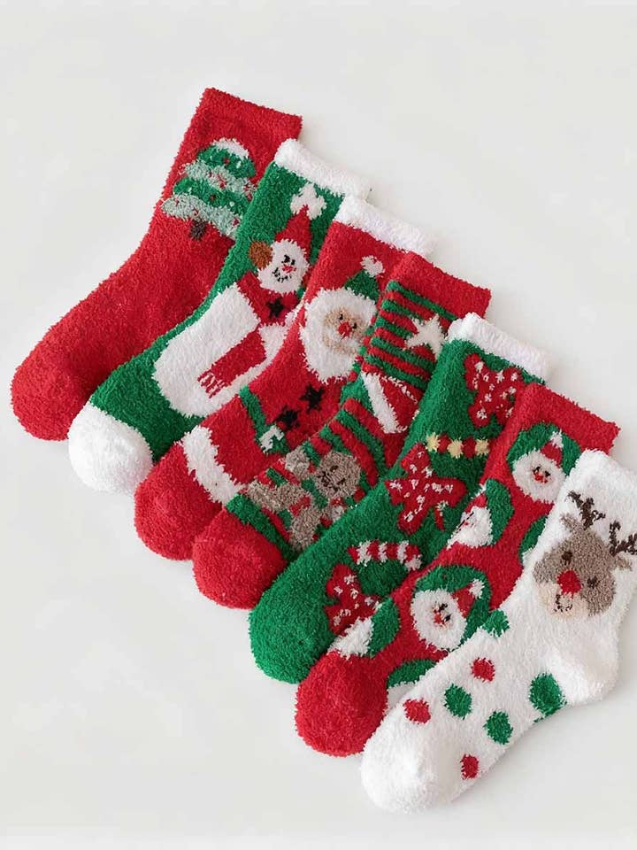 CWMS03022_CHRISTMAS CREW SOCKS FOR WOMEN FLEECE HOLIDAY GIFT for wholesale by NINEXIS