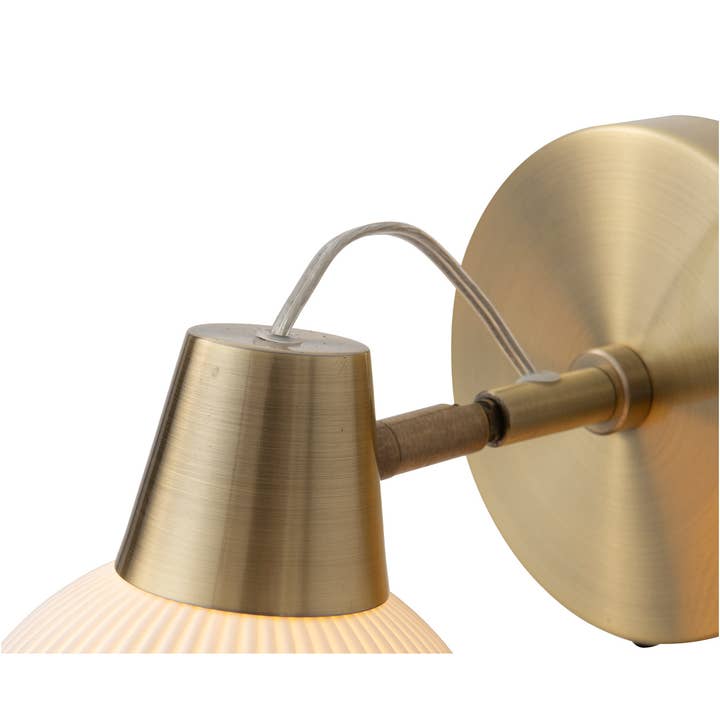 Nova of California - Wholesale Sconce - Wall Sconce Bone 10" Petaluma Porcelain Brass Plug Dimmer5