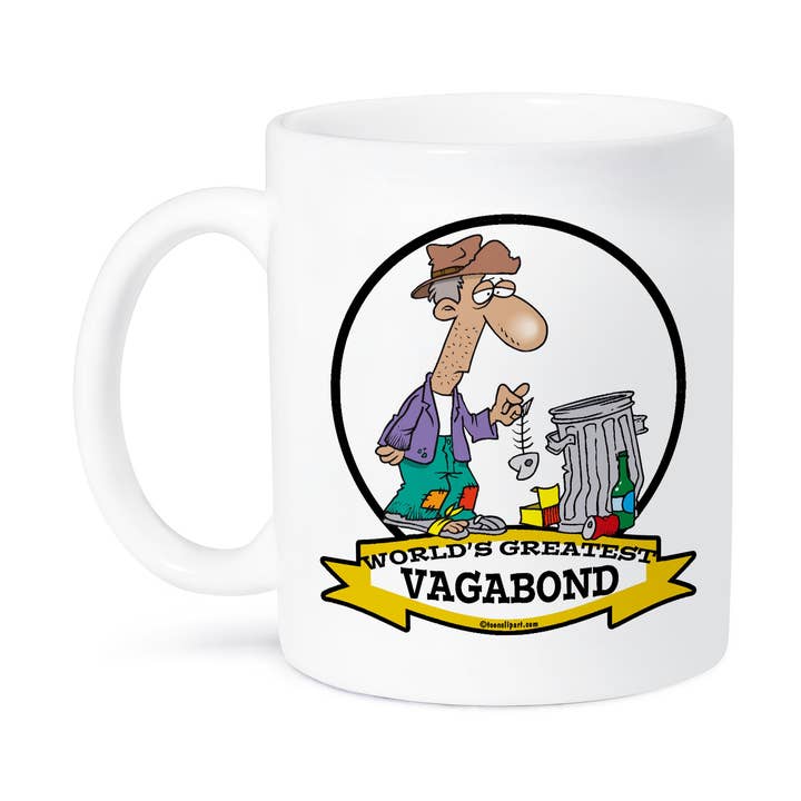 3dRose - Wholesale Coffee Mug - 3dRose, Funny Worlds Greatest Vagabond Men Cartoon, Mug8