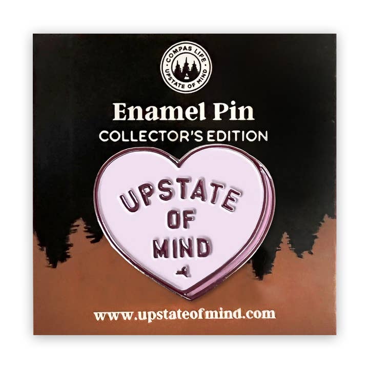 I Heart Upstate of Mind Enamel Pin for wholesale by Compas Life - Upstate of Mind