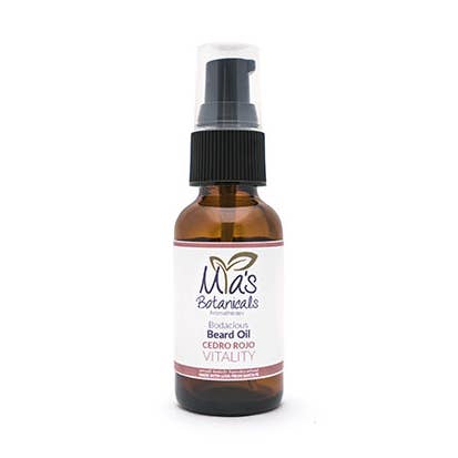 Bodacious Aromatherapy Beard Oil - Cedro Rojo | Vitality for wholesale by Mia's Botanicals Aromatherapy