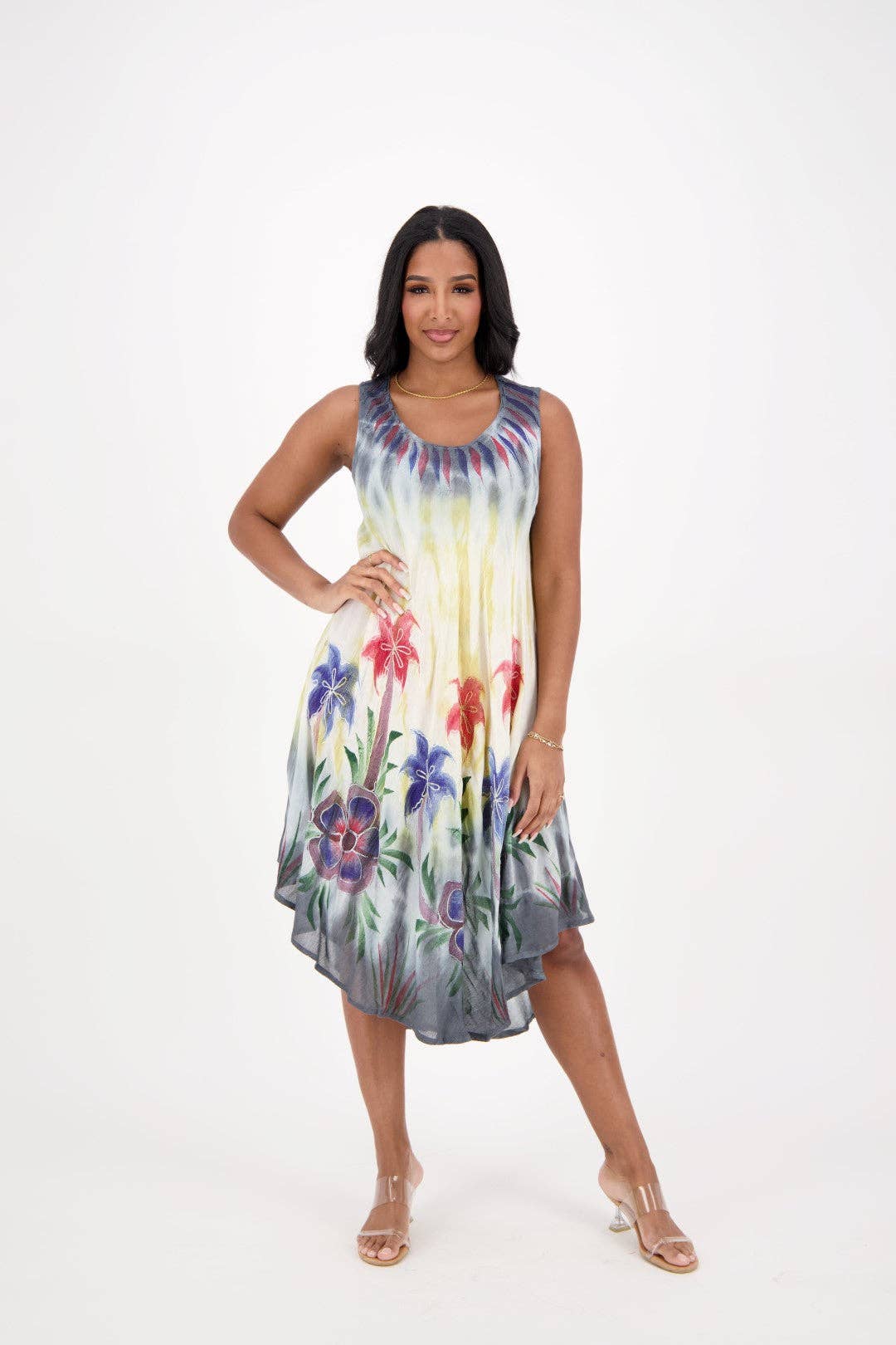 geassorteerd Mouwloze paraplujurken met verschillende kleuren 22123 voor groothandel op Faire12