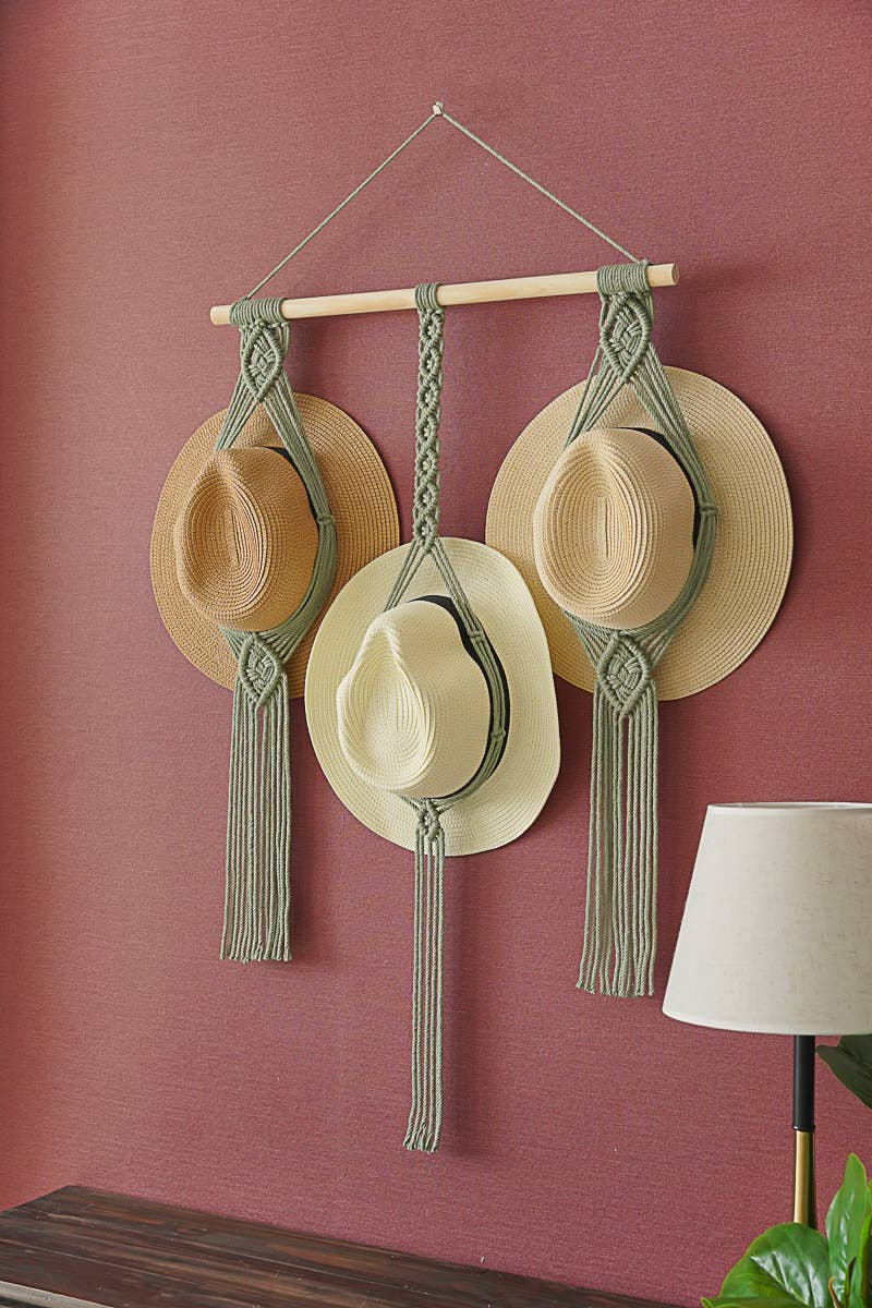 BeanDaikon - Wholesale Hat Rack - Macrame Hat Holder H399