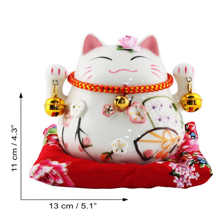 Tribal Trade GmbH - Wholesale Decorative Figurine - Ceramic Money Box Porcelain Maneki-Neko Lucky Cat 044