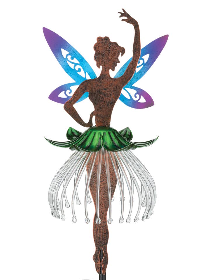 Dancer Solar Stake - White for wholesale by Regal Art & Gift