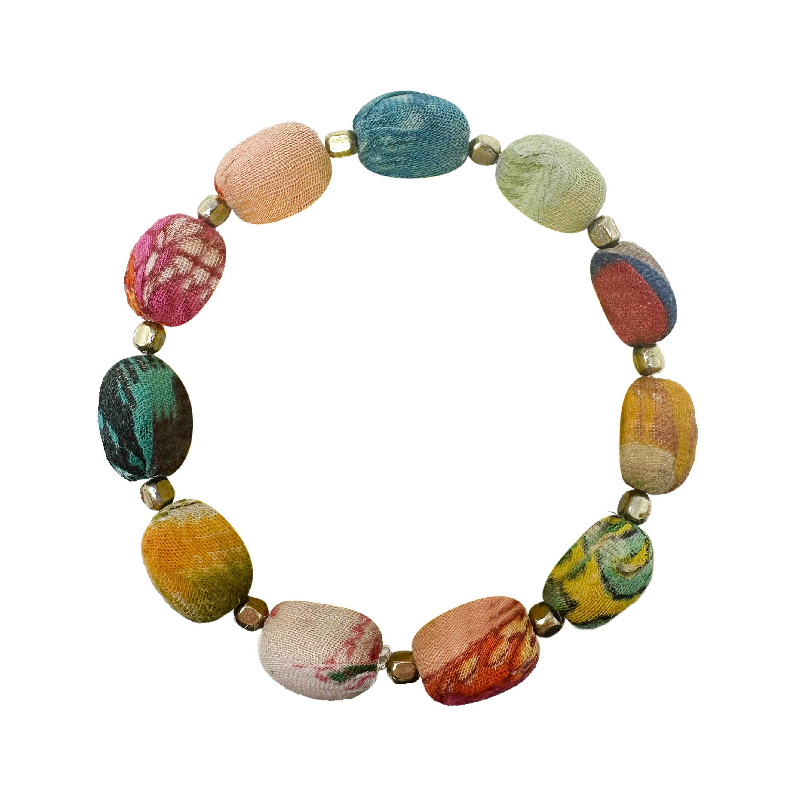 WorldFinds - Wholesale Beaded Bracelet - Kantha Oval Beaded Bracelet2