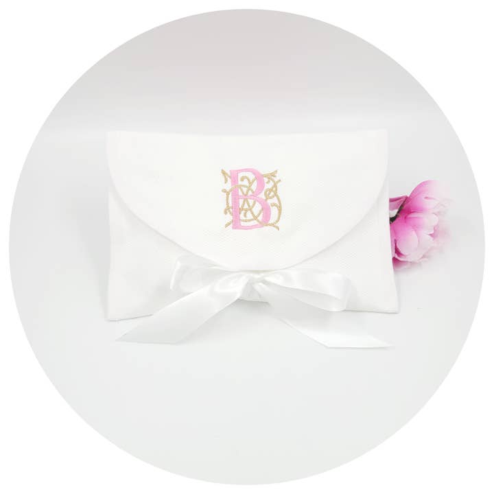 THE ROYALTY COLLECTION - Wholesale Gift Bag - White Cotton Pique Envelope Bag