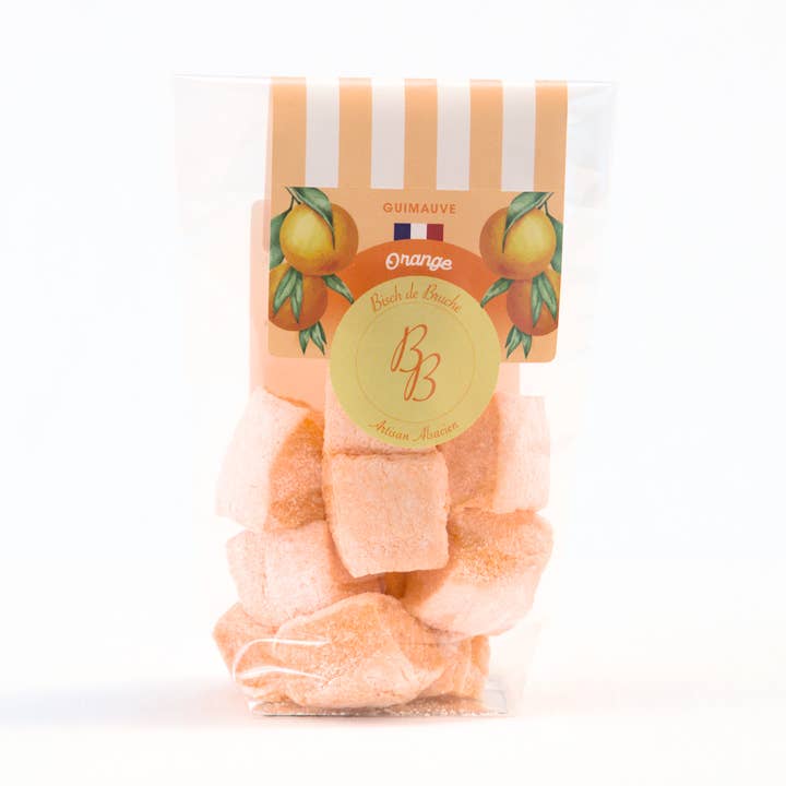 Bisch de Bruche – wholesale Marshmallow – Hantverksmässiga marshmallows Apelsin (Påse 50g)0