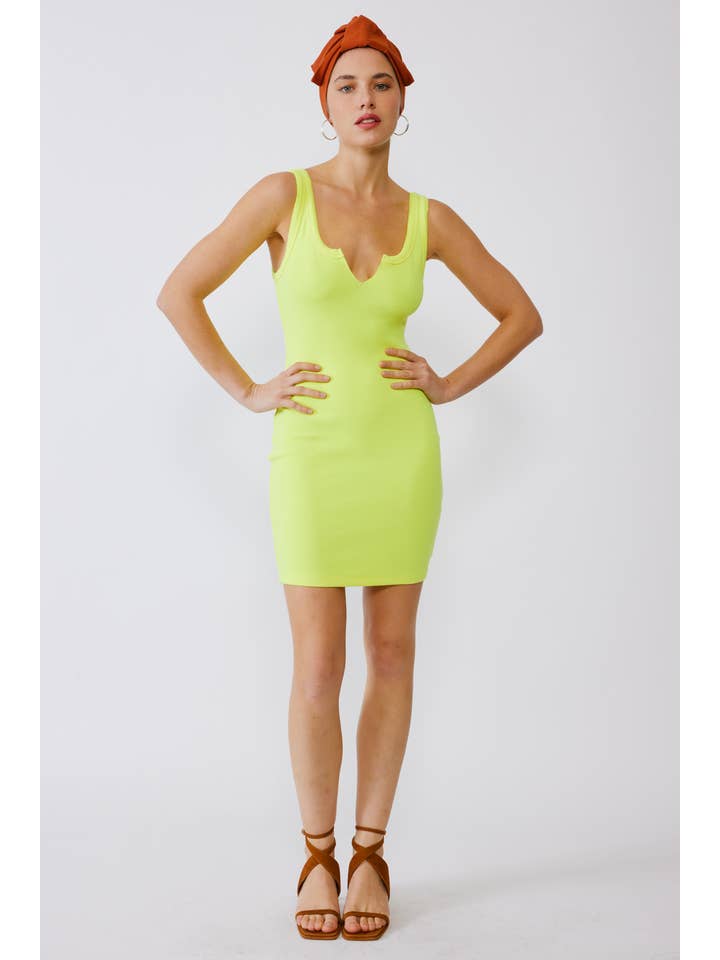 Signature 8 - Wholesale Dress - Women's - SLIT S8 RIBBED DRESS - S3377
