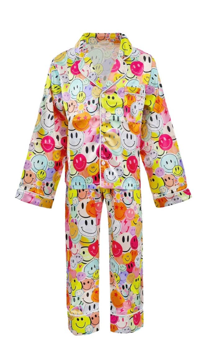 Tweenstyle By Stoopher - Wholesale Loungeset - Kinderen - Tweenstyle van Stoopher - Hippie Smiles Silky Loungewear-set0