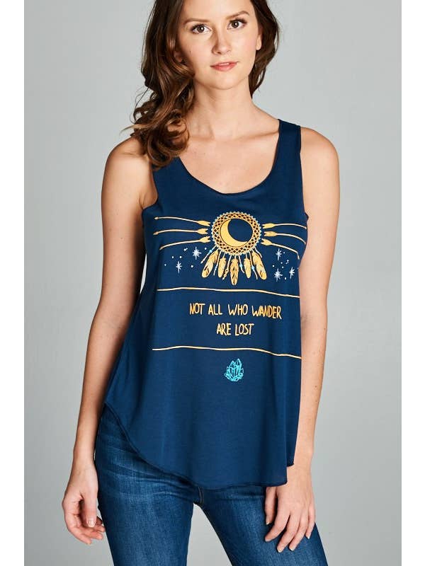LA Soul - Wholesale Tank Top - Women's - Dream Catcher With Feather Tank Top