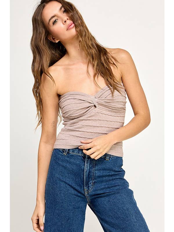 Miss Love - Wholesale Knit Top - Women's - Twist Front Sweater Tube Top61