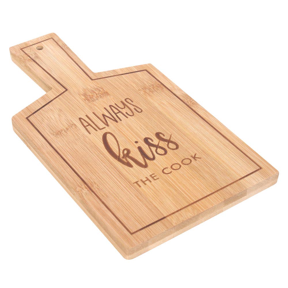 Something Different Wholesale - Wholesale Cutting Board - Kiss the Cook Bamboo Serving Board3