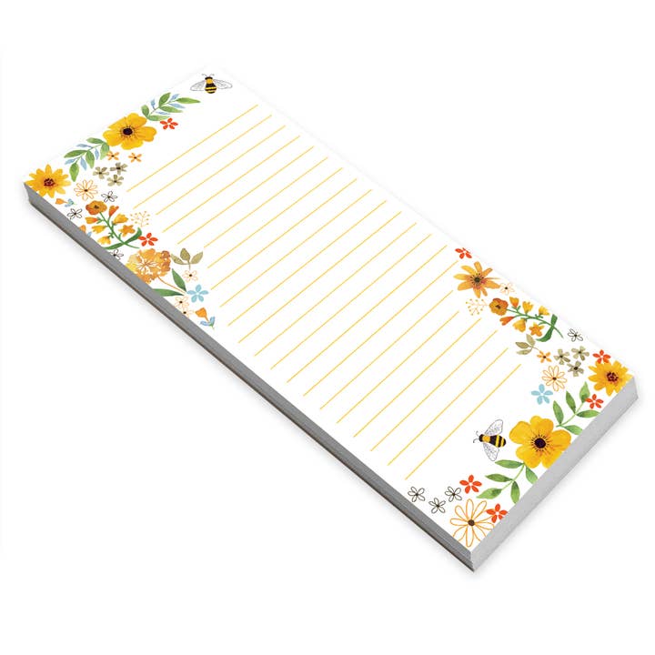 List Pad - Fleurs d'abeilles et nid d'abeille pour la vente par GINA B DESIGNS