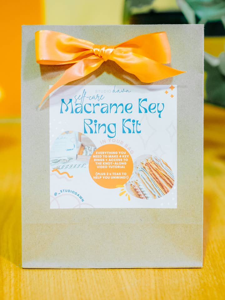 DIY kit til macramé-nøgleringe for engroshandel hos Studio Dawn