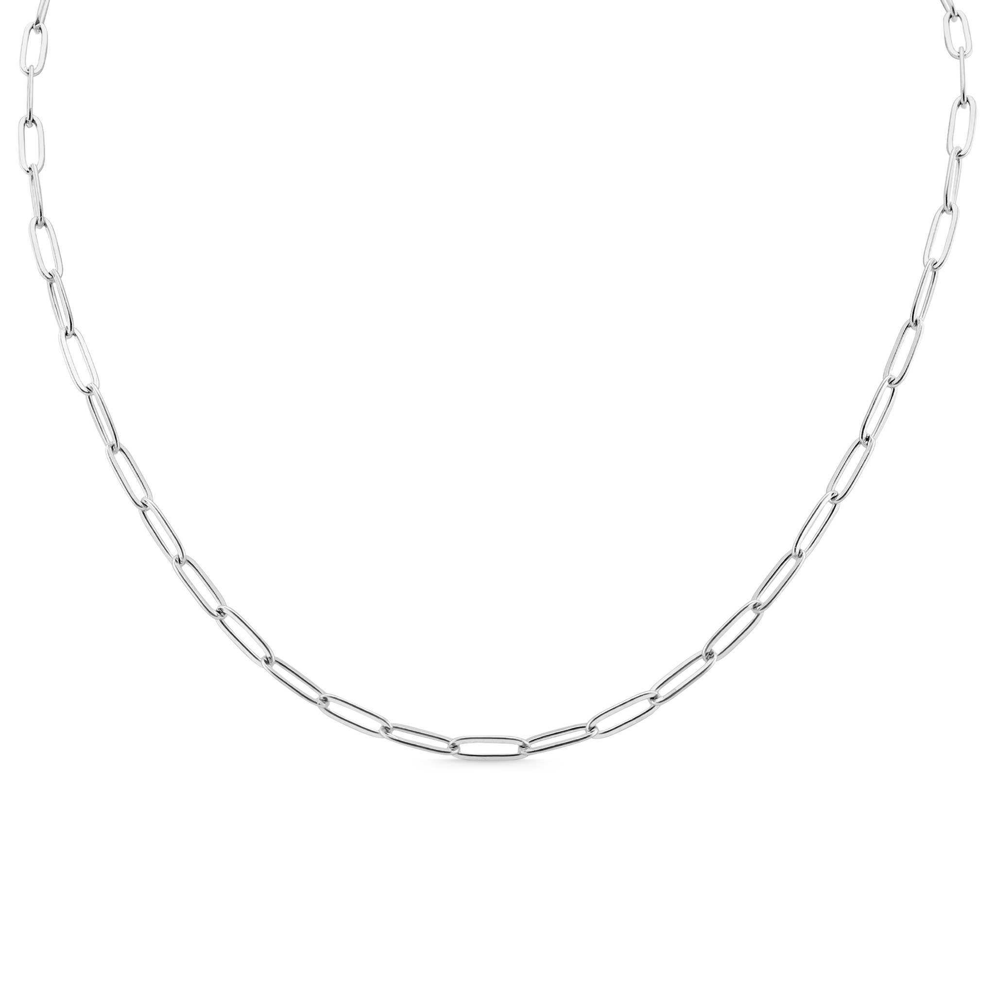 WJW - Wholesale Link & Chain Necklace - Stainless Steel Paperclip Chain Necklace10