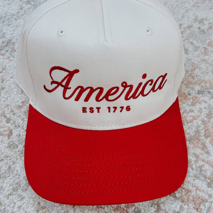 Maddon and Co - Wholesale Trucker Hat - Women's - America Trucker Hat - Red *Memorial Day/4th of July*3