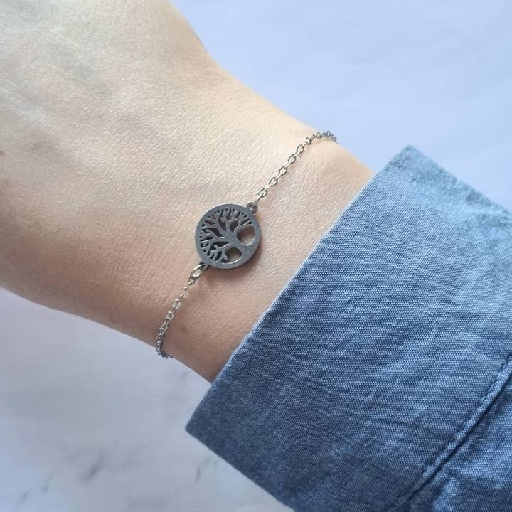 Small Tree of Life Bracelet – Stainless Steel for wholesale by Rachel beauté bien-être