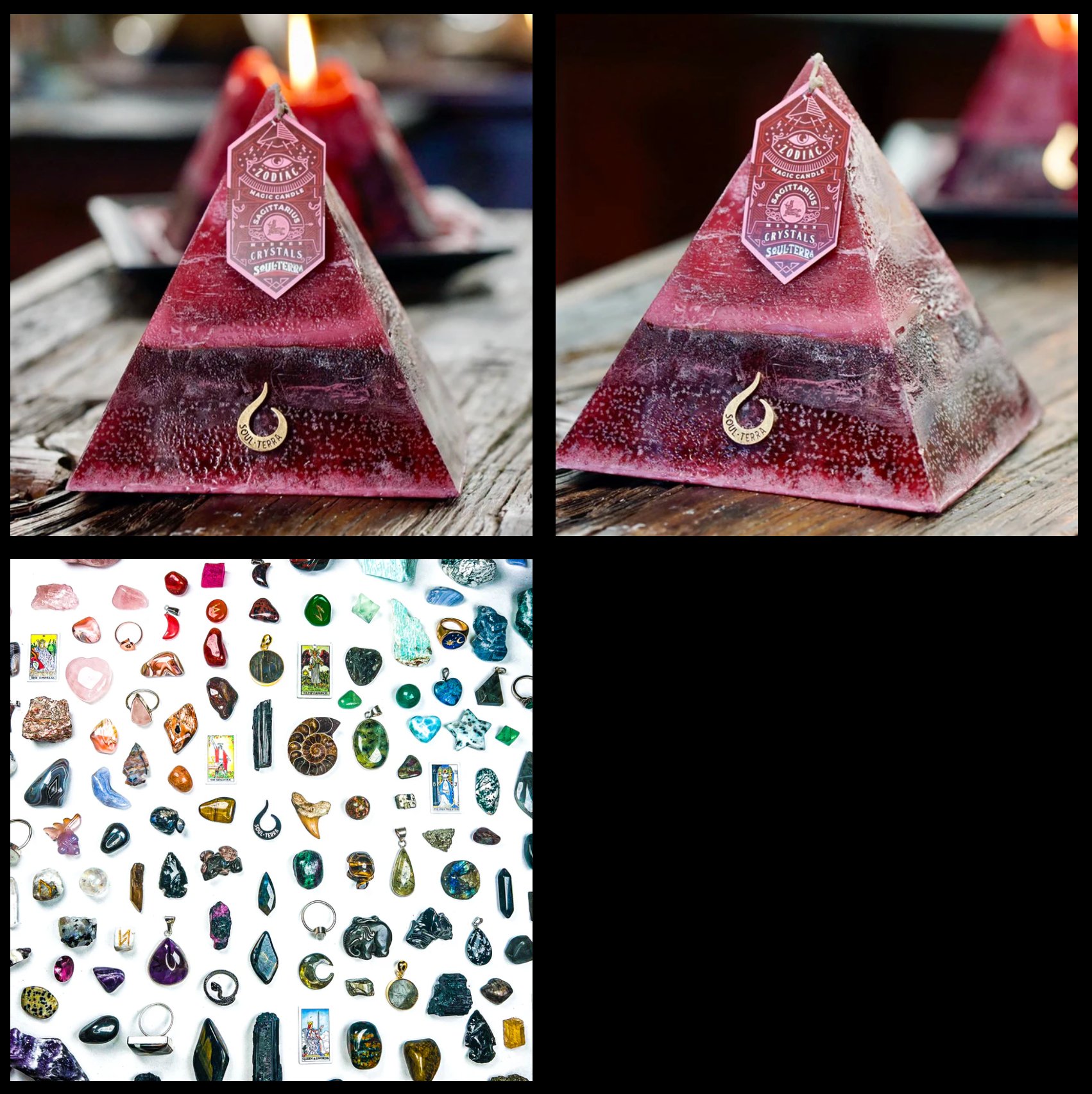 Soul-Terra - Venta al por mayor Velas de diseño llamativo - Set completo de 12 velas zodiacales con cristales ocultos - Soul-Terra6