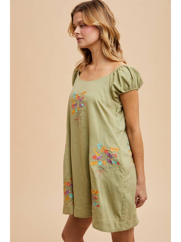In Loom - Wholesale Dress - Women's - EMBROIDERED COTTON MINI DRESS