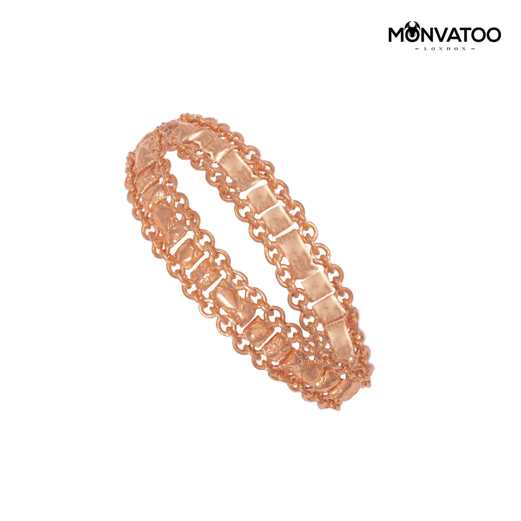 MONVATOO London - Wholesale Link & chain bracelet - Rose Gold Electrum Bracelet