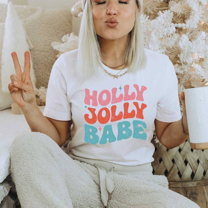 Holly Jolly Babe Tee för wholesale av Glittering South