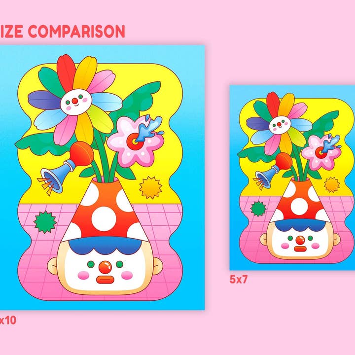 Kidnichols - Wholesale Art Print - Clown Boyfriend Art Print | Clown Lovers | Funny Print | Cut3