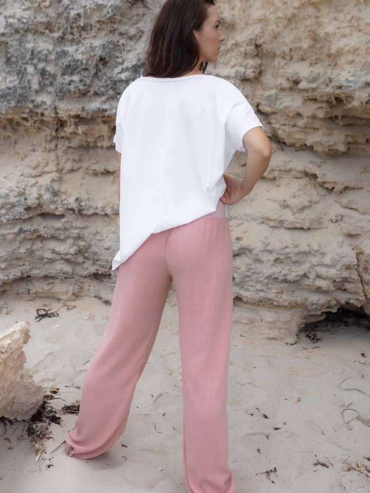 Nice Pants in Dusty Pink for wholesale by Fit Bird
