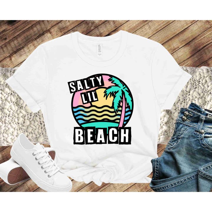 Vintage Salty Lil Beach - Graphic Tee for wholesale by Jasie Blanks