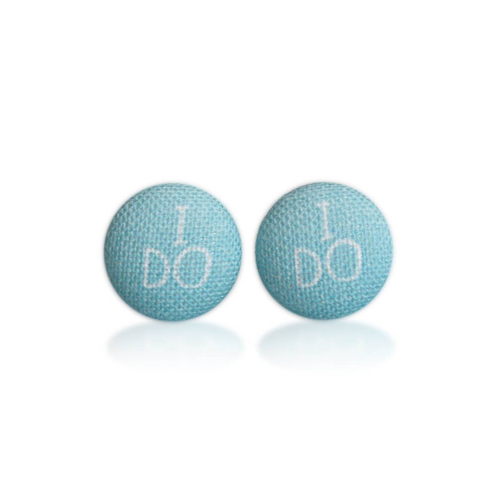 Rachel O's - Wholesale Stud/Post Earrings - I Do Fabric Button Earrings4