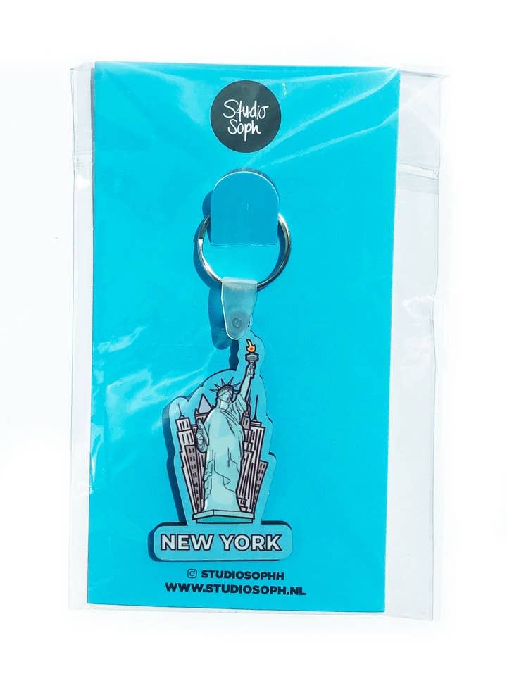 New York Keychain for wholesale by Studio Soph (We Pay Your Import Fees - We Ship DDP)