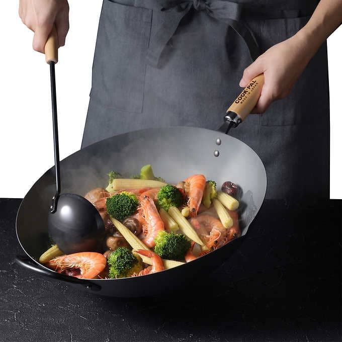 Ginza Steel - Vente Marmites - Yoshikawa Japon | Wok en acier carbone 36 cm - Fabriqué au Japon3