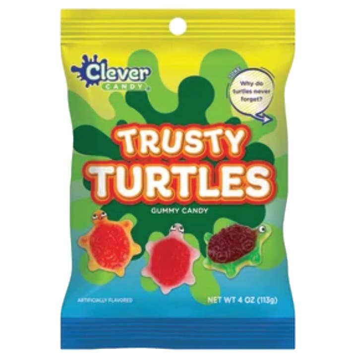 AmuseMints - Wholesale Gummy - Candy Bag with Trusty Turtles (Gummy Filled Turtles)