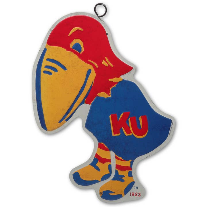 Open Road Brands, LLC - Wholesale Sign - University of Kansas 1923 Jayhawks Logo Embossed Metal Sign