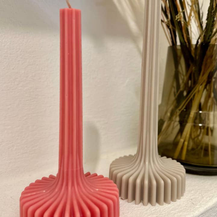 Nature Lover - Wholesale Pillar Candle - Geometric taper candle made from a blend of rapeseed and soy wax