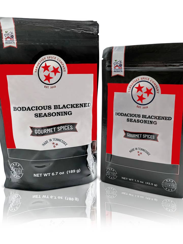 Mini Packs - Bodacious Blackened Seasoning (TN Spice) 1.5oz for wholesale by Lagniappe Spice & Tennessee Spice Company