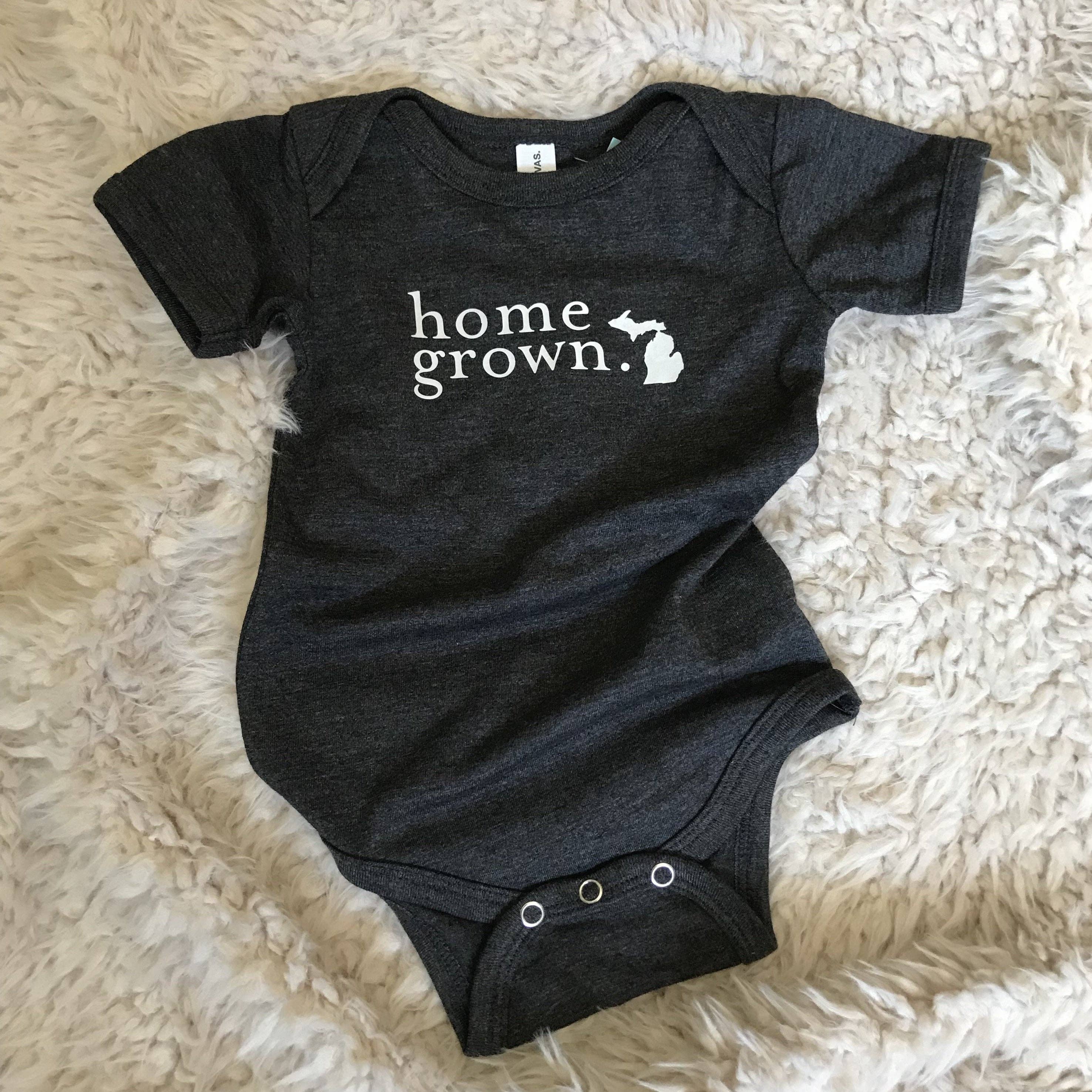 Simply Stated - Wholesale Bodysuit (Non-Footed) - Baby - Michigan Home Grown (cream) - Baby Onesie1