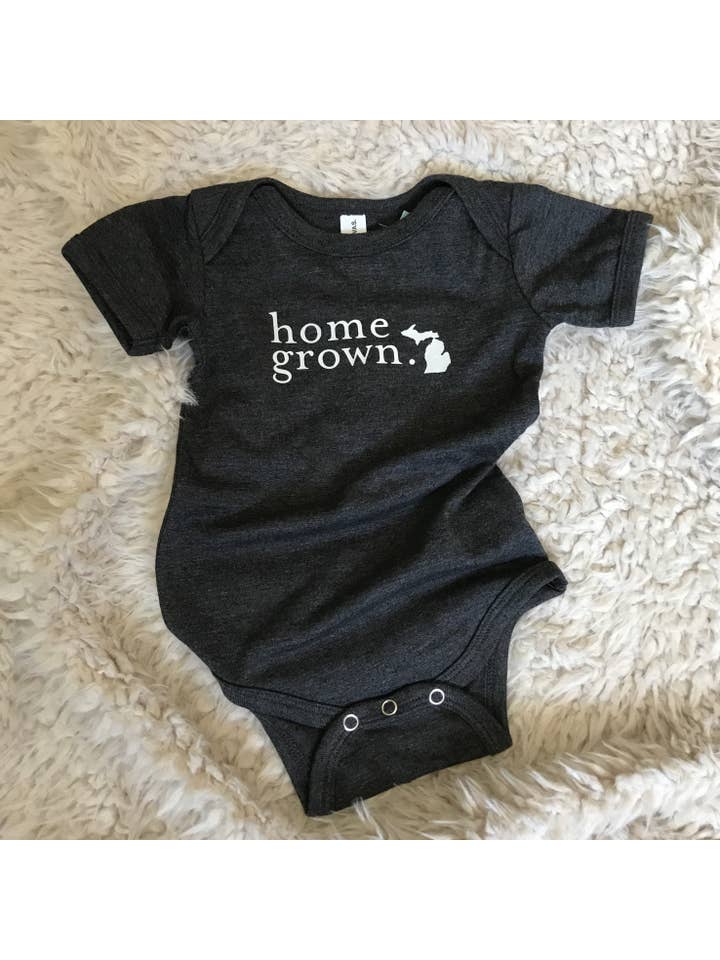 Simply Stated - Wholesale Bodysuit (Non-Footed) - Baby - Michigan Home Grown (cream) - Baby Onesie1