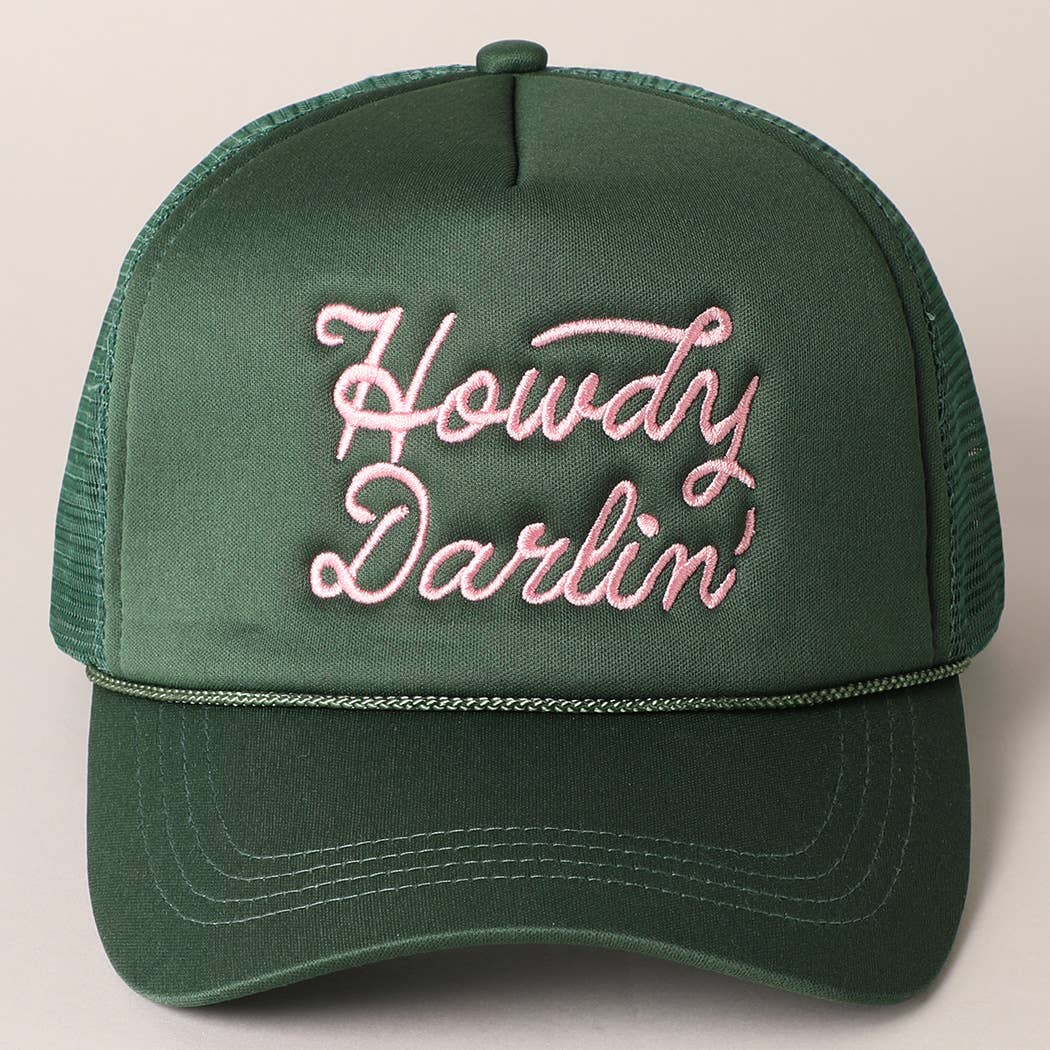 Fashion City - Wholesale Trucker Hat - Women's - Howdy Darlin' Embroidered Mesh Back Trucker Cap4