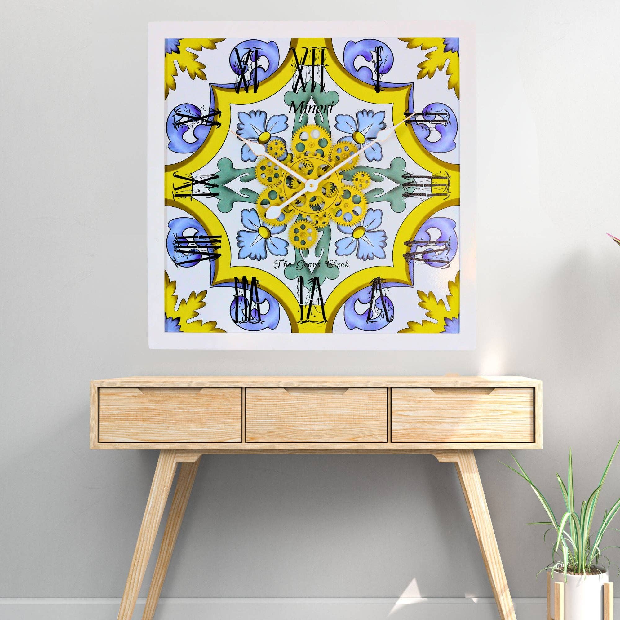 The Gears Clock - Wholesale Wall Clock - ITALY LINE WALL CLOCK SQUARE 24 INCH MINORI5